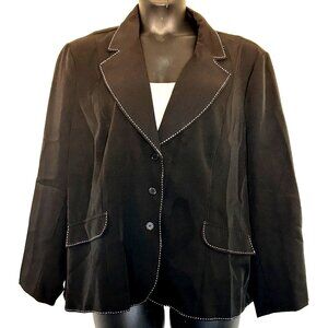 Womens Plus size  Black Aroma Studio work Blazer Jacket  Size 24
